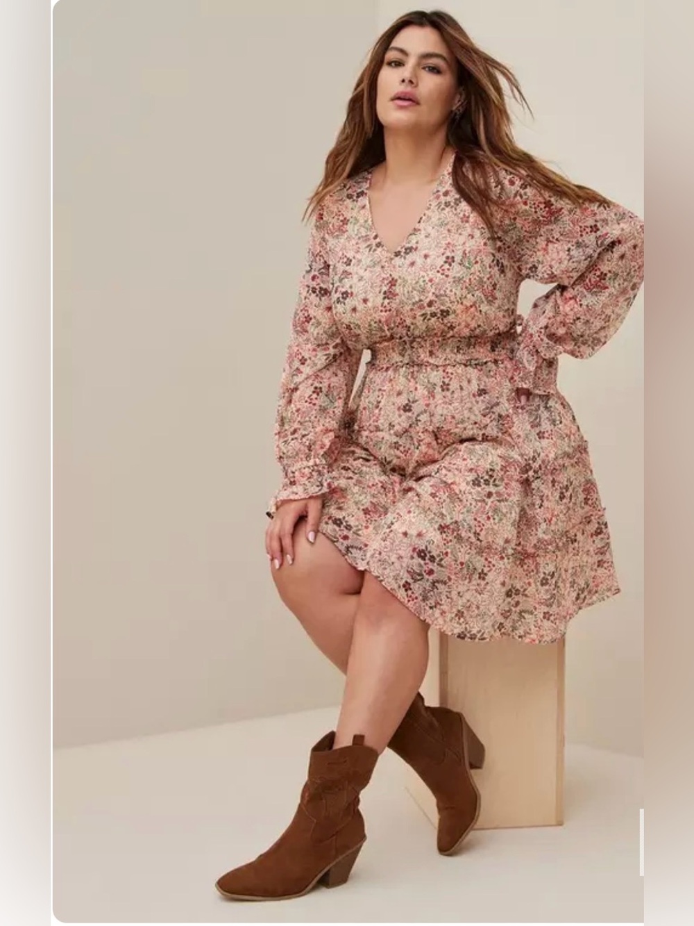 Mini Lurex Chiffon Tiered Dress